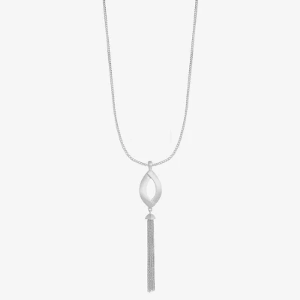 Liz Claiborne Tassel Womens 32 Inch Pendant Necklace