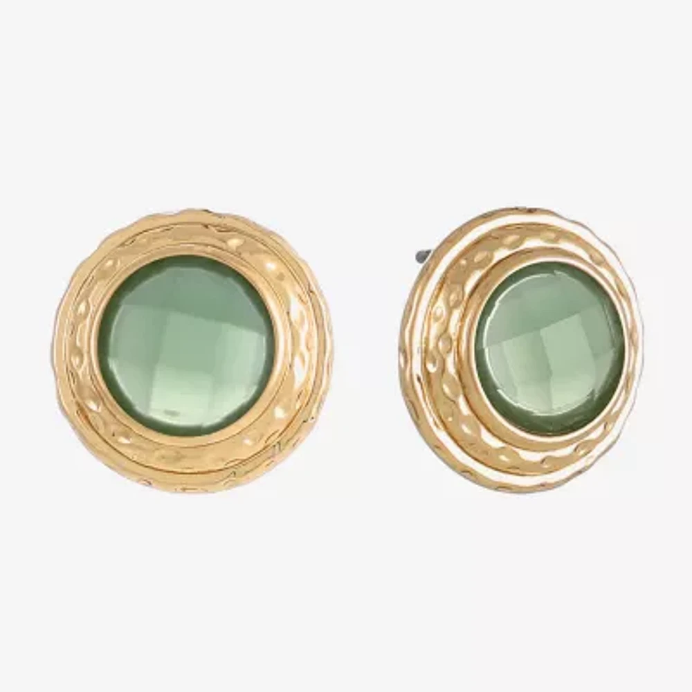 Monet Jewelry Gold Tone 13.6mm Oval Stud Earrings