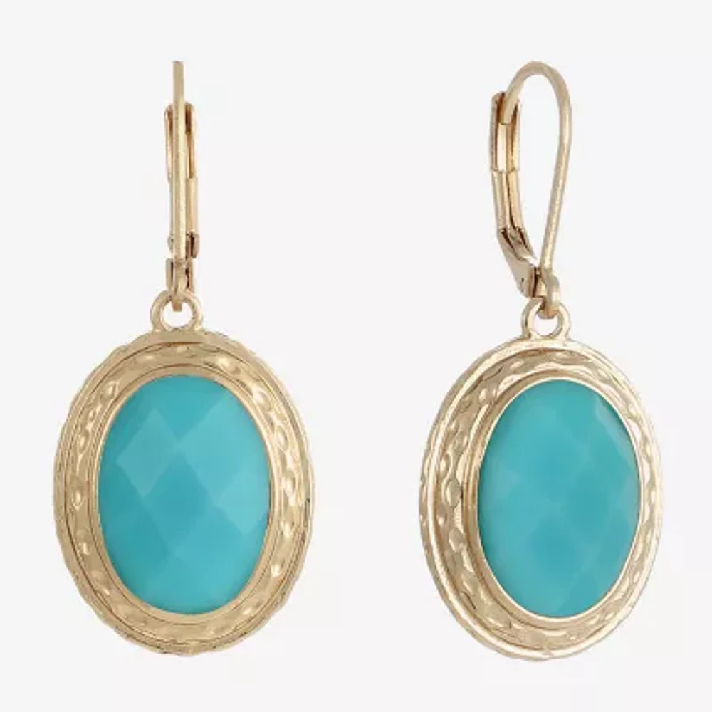 Monet Jewelry Gold Tone Womens Oval Drop Earrings