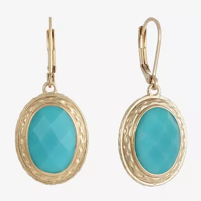 Monet Jewelry Gold Tone Womens Oval Drop Earrings