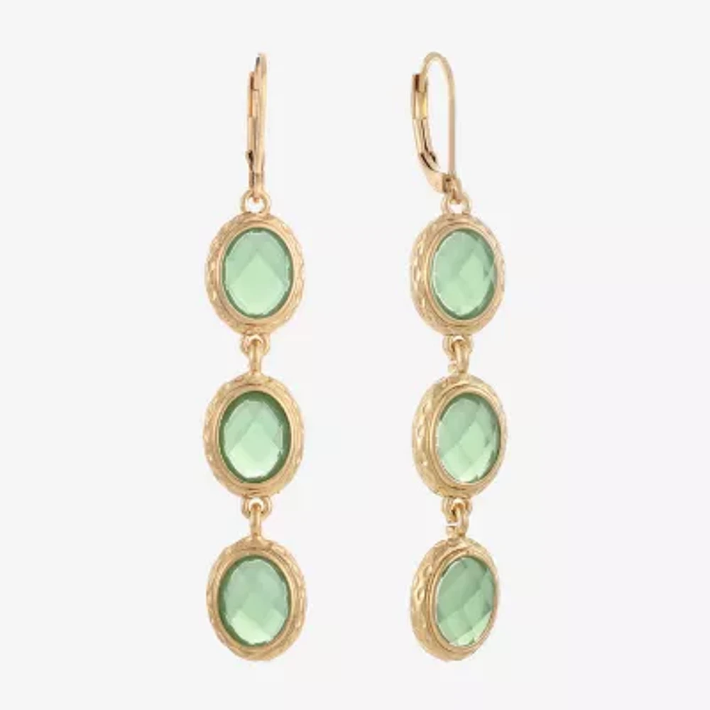 Monet Jewelry Gold Tone Oval Drop Earrings