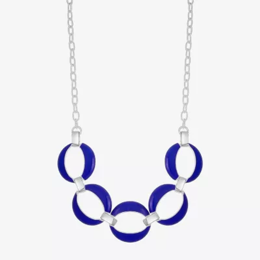 Liz Claiborne Open Link Womens 17 Inch Collar Necklace