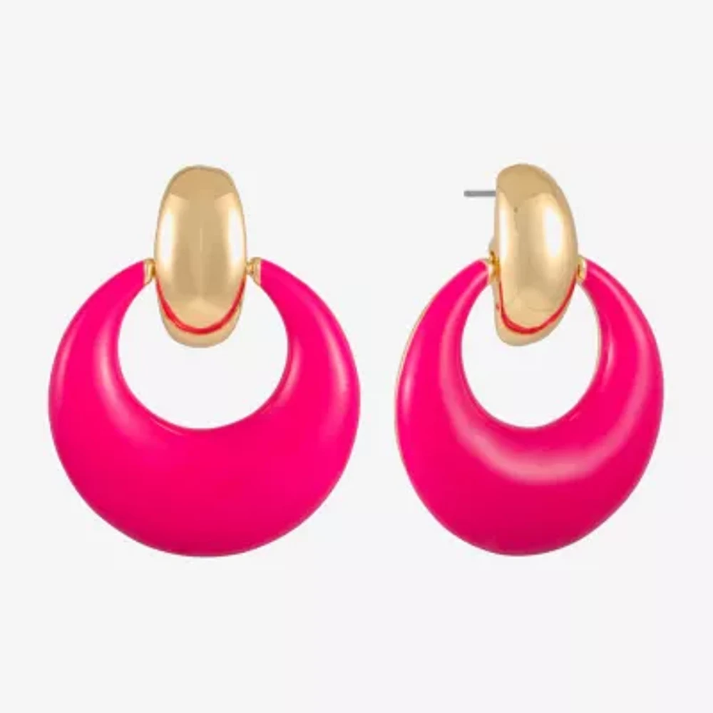 Liz Claiborne Doorknocker Womens Hypoallergenic Drop Earrings