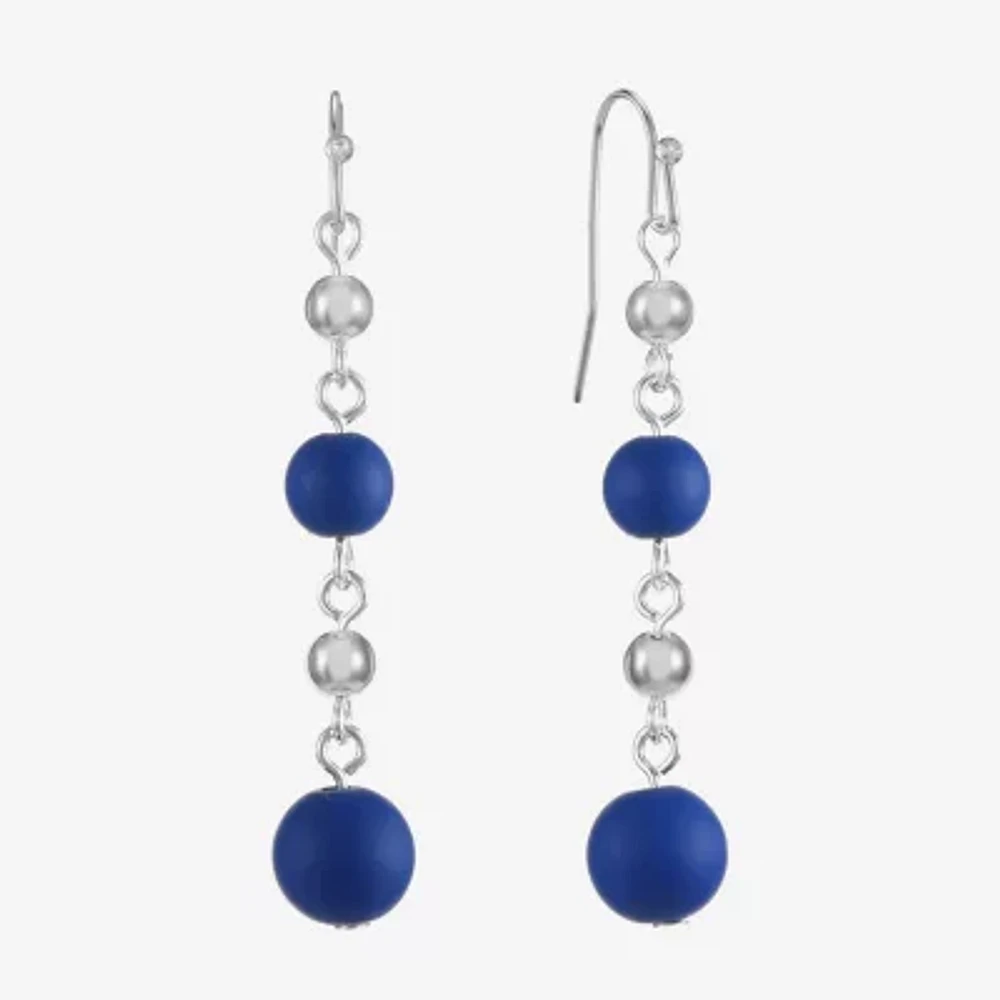 Liz Claiborne Matte Womens Round Drop Earrings