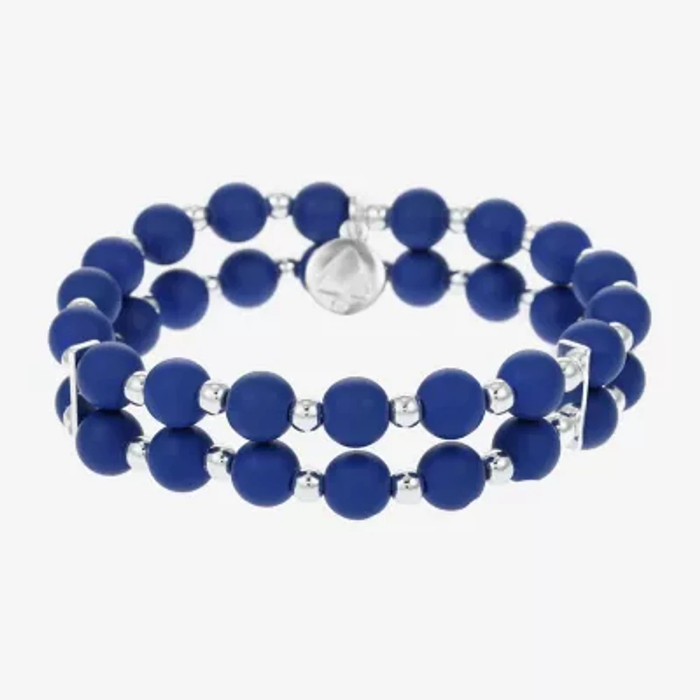 Liz Claiborne Matte Womens Round Stretch Bracelet