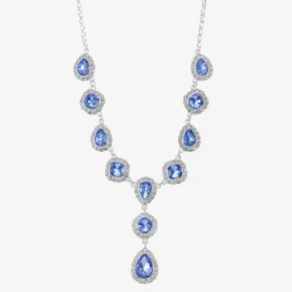 Monet Jewelry Halo Womens Glass 17 Inch Y Necklaces