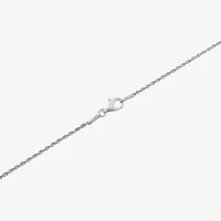 Womens Enhanced Blue Turquoise Sterling Silver Round 18 Inch Pendant Necklace