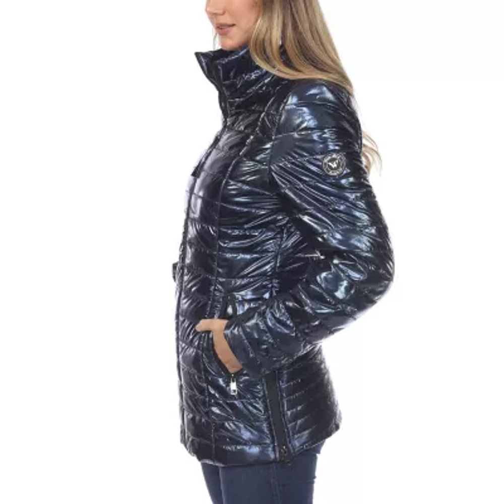 White Mark Womens Water Resistant Puffer Jacket