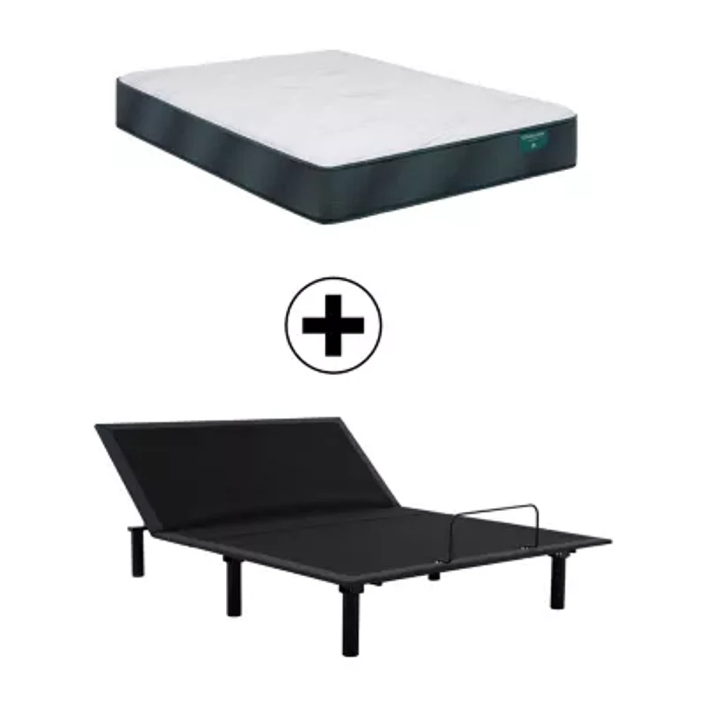 Beautyrest Harmony Beachfront Bay 11.5" Medium Tight Top - Mattress + Adjustable Base