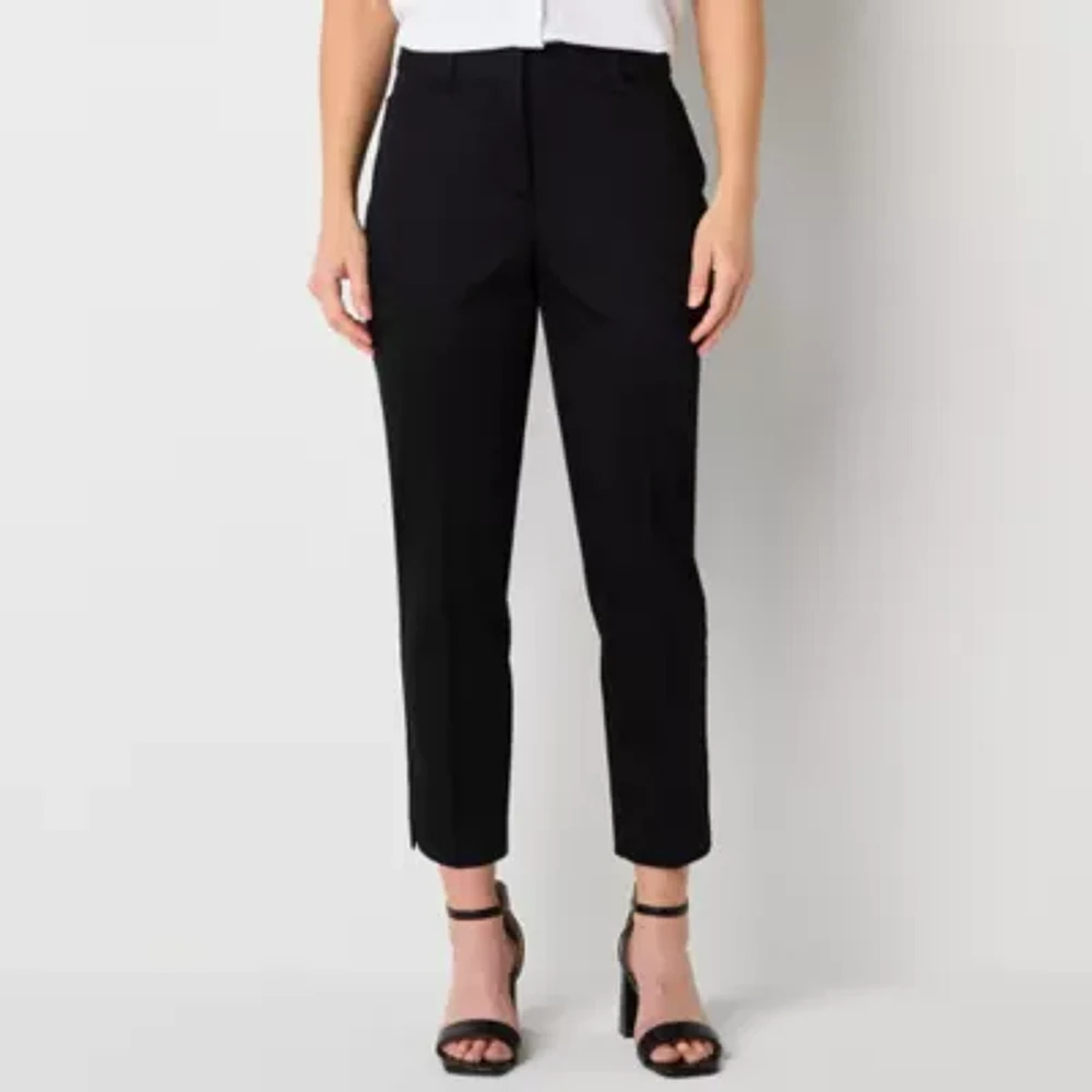 Liz Claiborne Emma Cotton Sateen Womens Ankle Mid Rise Pant
