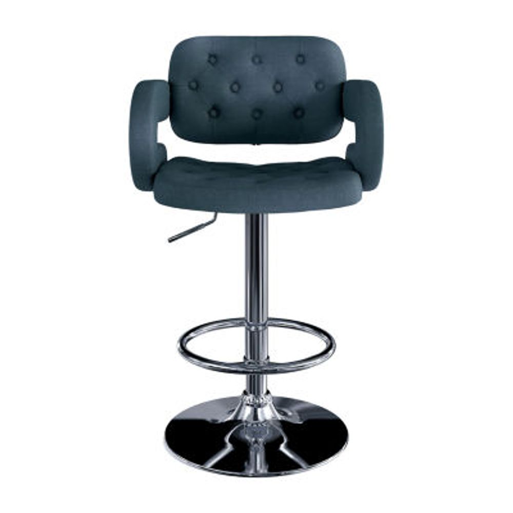 Corliving 2-pc. Upholstered Tufted Swivel Bar Stool