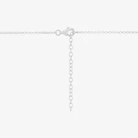 "Be Present" Womens Sterling Silver Circle 20 Inch Pendant Necklace