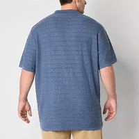 mutual weave Big and Tall Mens Short Sleeve Cardigan