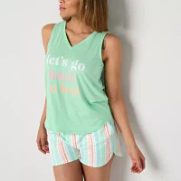 Sleep Chic Womens Sleeveless V Neck Pajama Top
