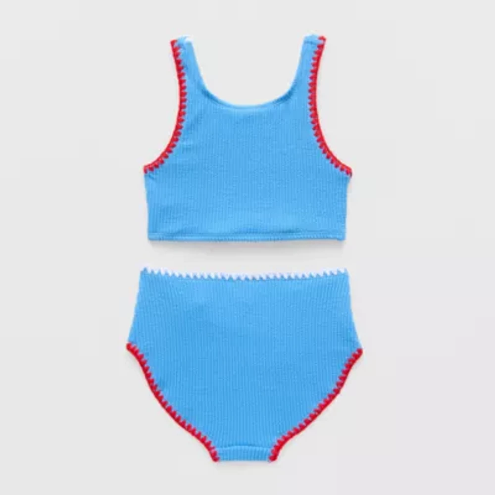 Thereabouts Textured Little & Big Kid Girls 2-pc. Bikini Set