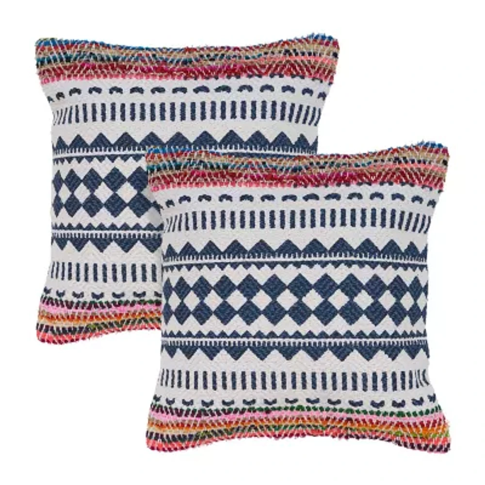 Lr Home Ber Tribal Set 2-pc. Square Throw Pillow