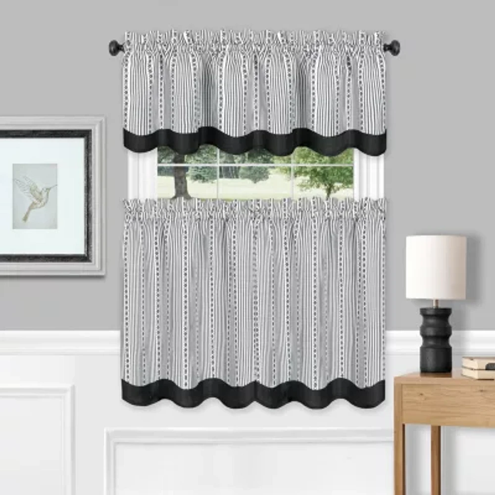 Achim Westport 3-pc. Rod Pocket Kitchen Curtains & Drapes Window Set