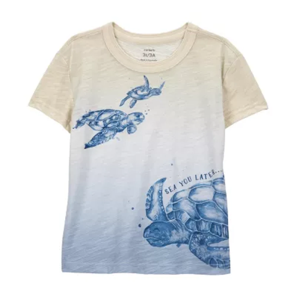 Carter's Toddler Boys Round Neck Short Sleeve Regular Fit Graphic T-Shirt