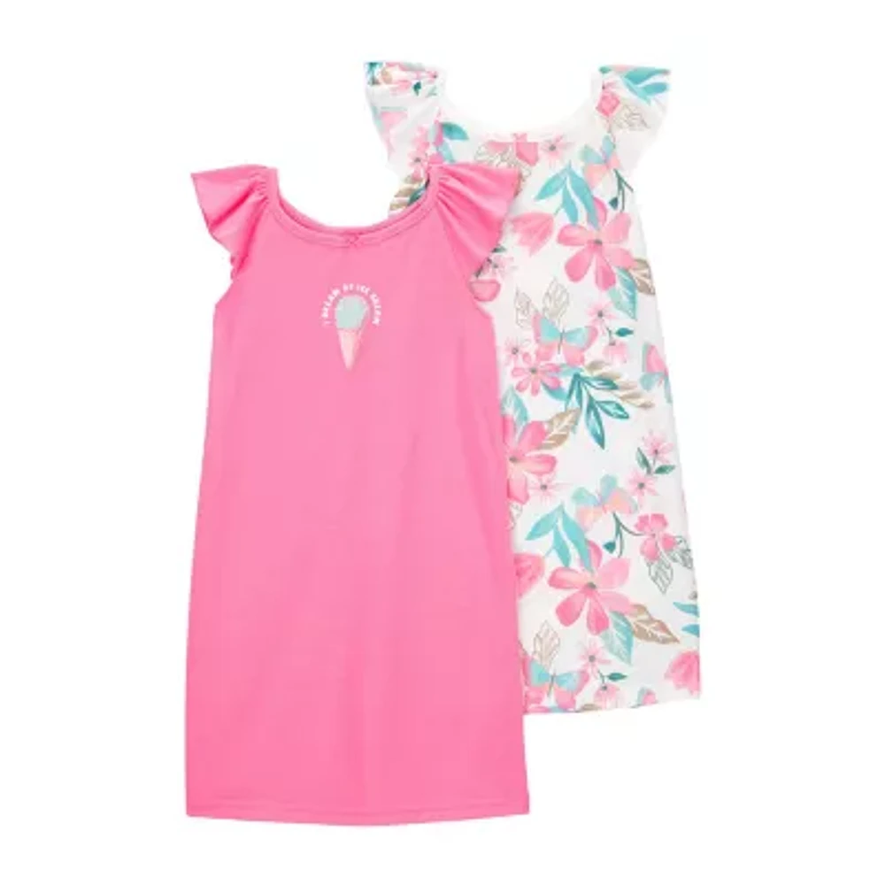 Carter's Little & Big Kid Girls Scoop Neck Sleeveless 2-pc. Nightgown