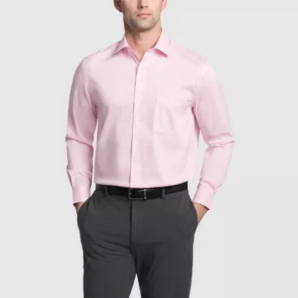 Van Heusen Ultra Wrinkle Free Mens Regular Fit Stretch Fabric Long Sleeve Dress Shirt