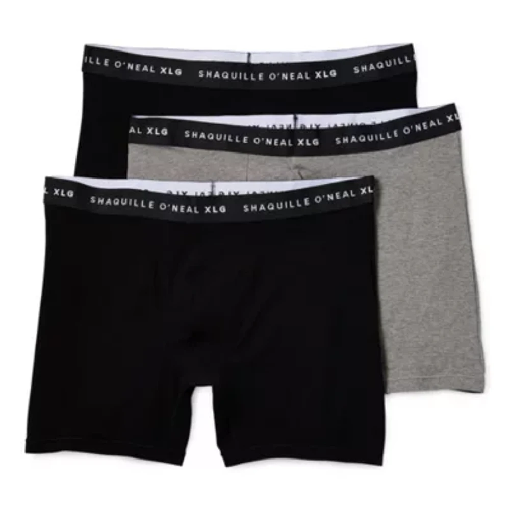 Shaquille O'Neal XLG Heiq Mens Big and Tall 3 Pack Boxer Briefs 346161