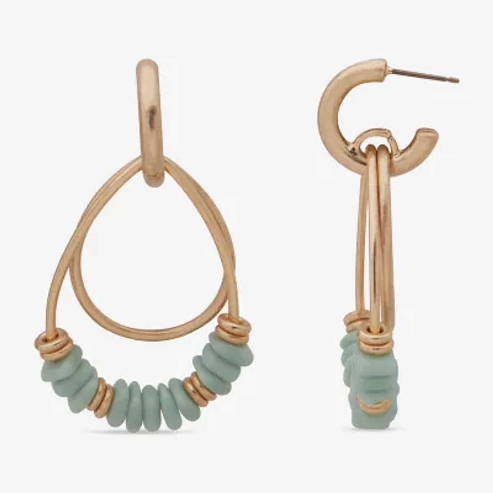 a.n.a Gold Tone Orbital Womens Drop Earrings
