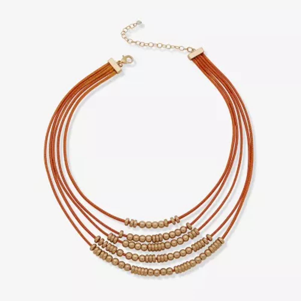 a.n.a Gold Tone Womens 50 Inch Strand Necklace