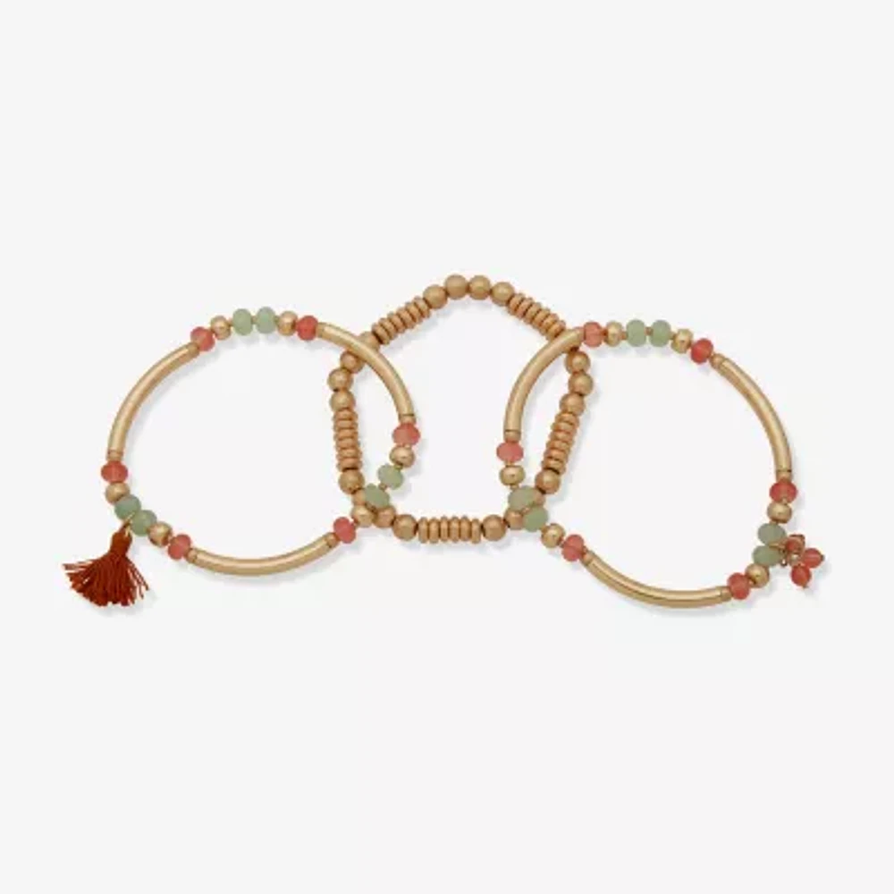 a.n.a Gold Tone Womens 3-pc. Bracelet Set