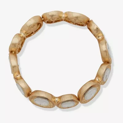 a.n.a Two Tone Hammered Womens Stretch Bracelet