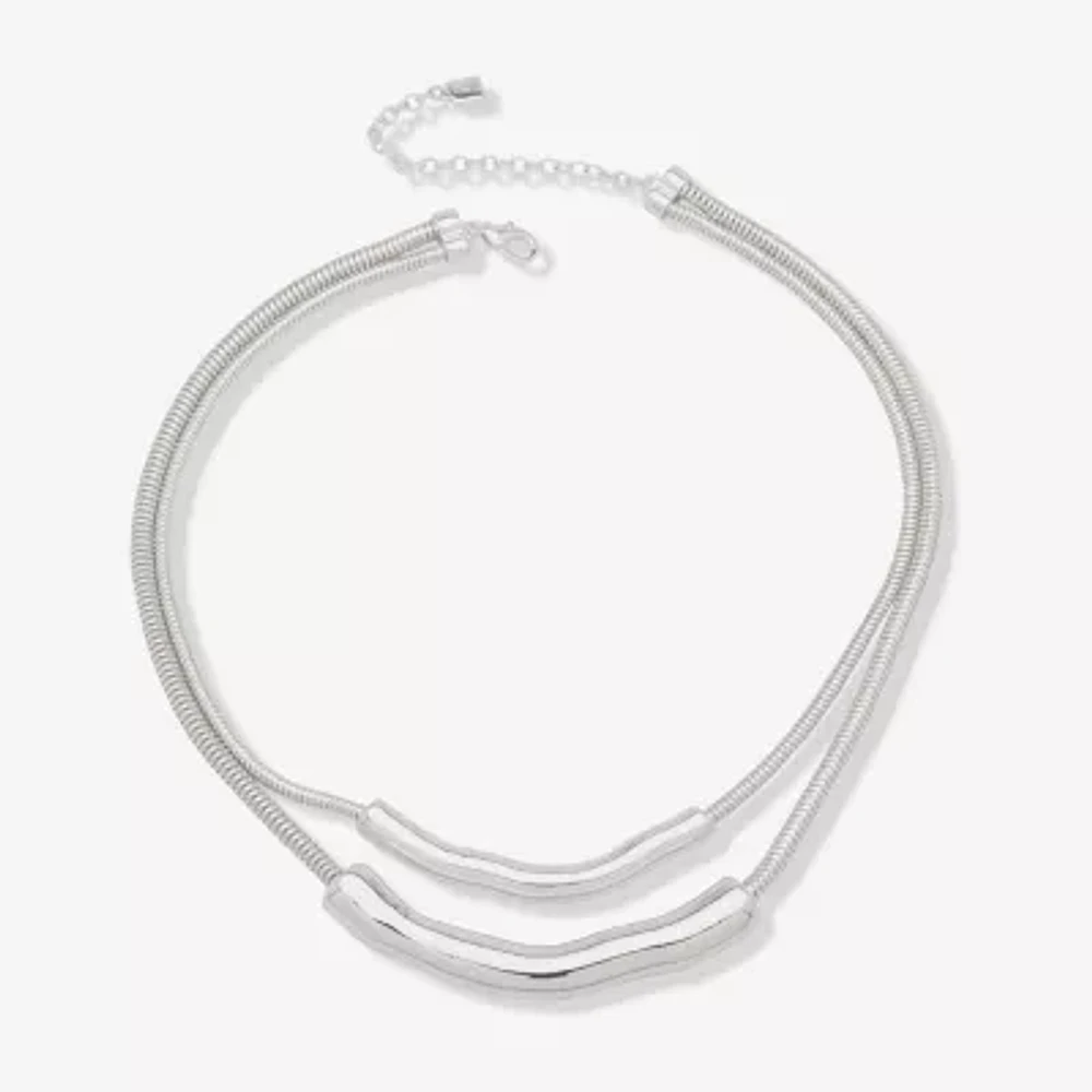 Worthington Silver Tone Womens 17 Inch Strand Necklace