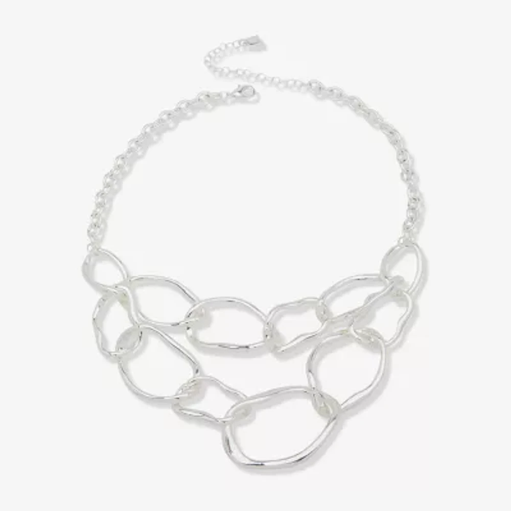Worthington Silver Tone Womens 17 Inch Strand Necklace