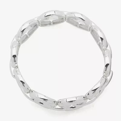 Worthington Silver Tone Womens Stretch Bracelet