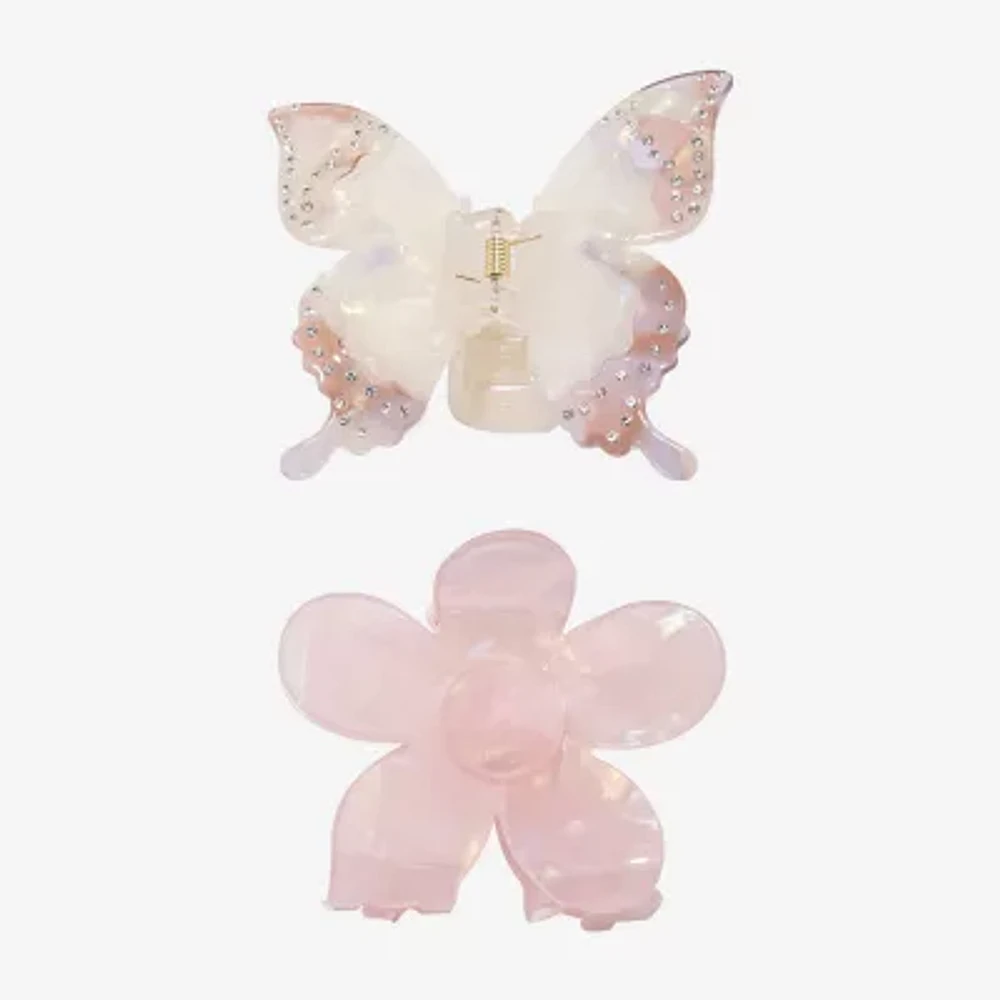 Arizona Butterfly & Flower 2-pc. Hair Clip