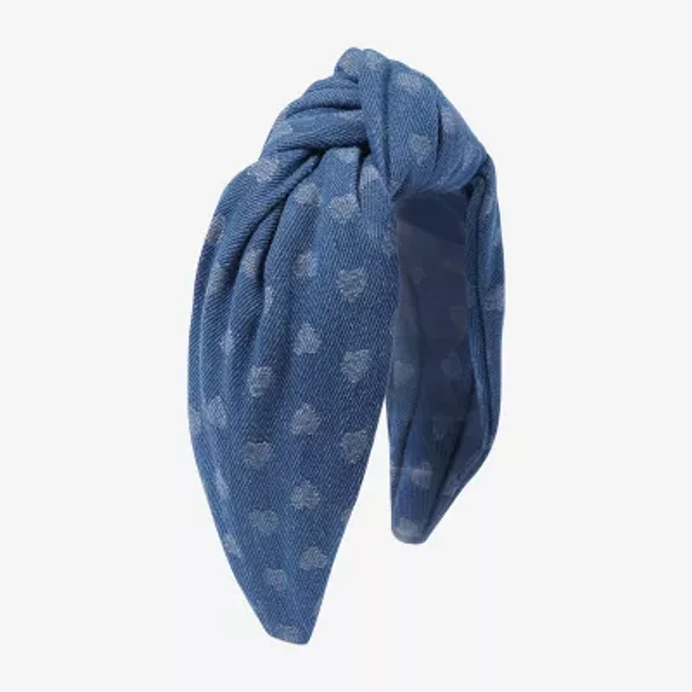 Arizona Knotted Denim Heart Headband