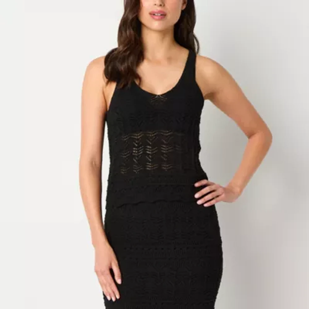 Worthington Womens Scoop Neck Sleeveless Pullover Sweater