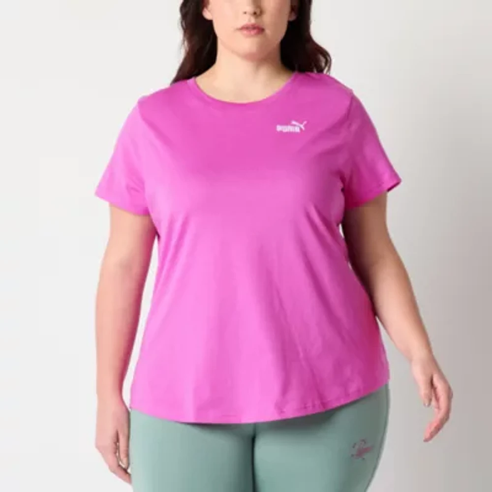 PUMA Womens Crew Neck Short Sleeve Active Plus T-Shirt