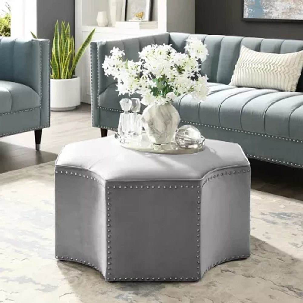 Inspired Home® Fiorella Upholstered Ottoman