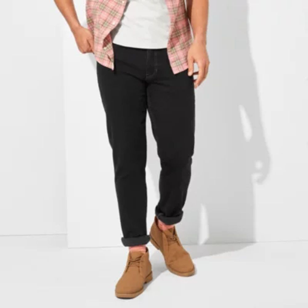 mutual weave Mens Stretch Fabric Tapered Leg Regular Fit Jean
