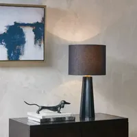 INK+IVY Athena Geometric Ceramic Table Lamp