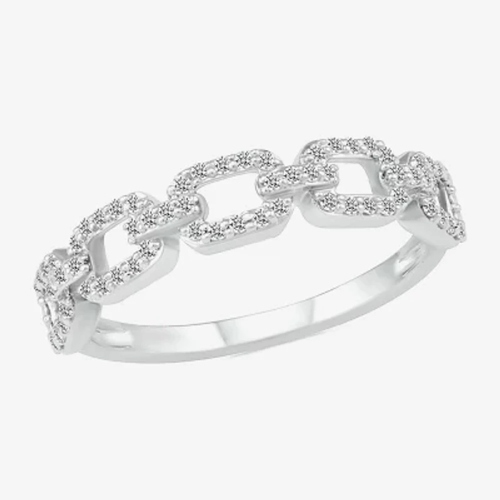 Womens 1/4 CT. T.W. Natural White Diamond 10K Gold Band