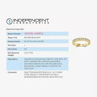 (I / Si2) Womens 1/2 CT. T.W. Lab Grown White Diamond 14K Gold Wedding Band