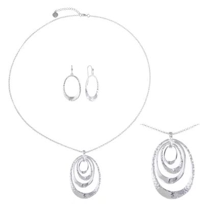Liz Claiborne Pendant Necklace And Drop Earring Womens 2-pc. Jewelry Set
