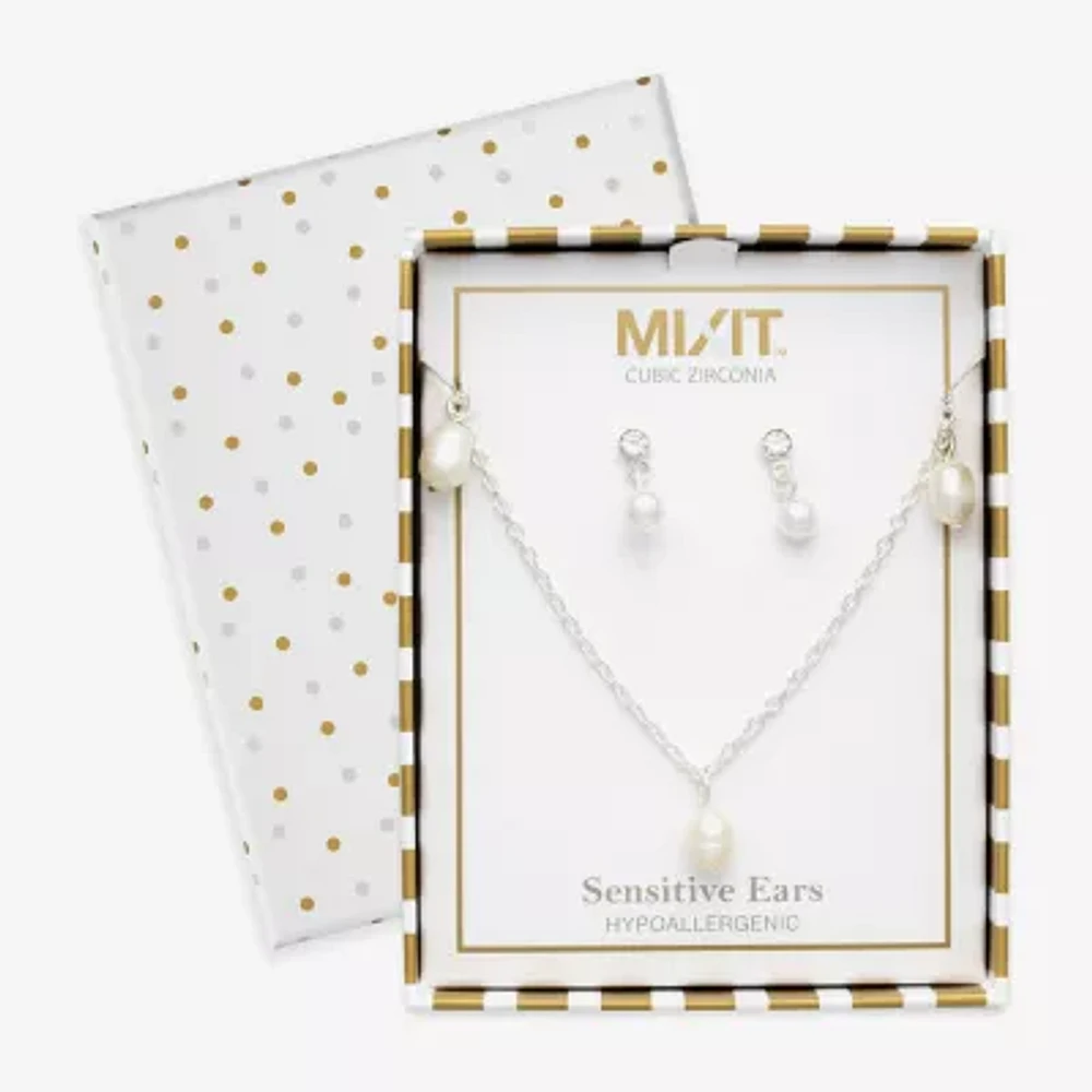 Mixit Womens Glass Hypoallergenic 2-pc. Jewelry Set