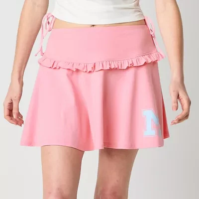 My Melody Drop Waist Built Short Skirt Womens Mid Rise Juniors Pleated