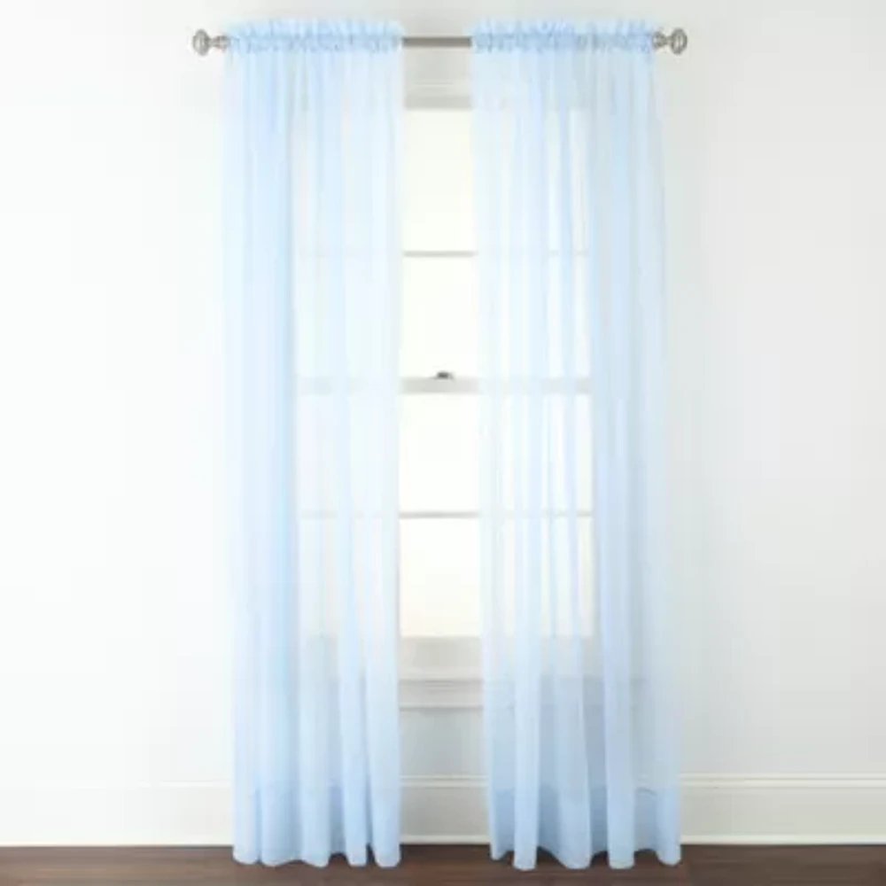 Liz Claiborne Lisette Rod Pocket Sheer Single Curtain Panel