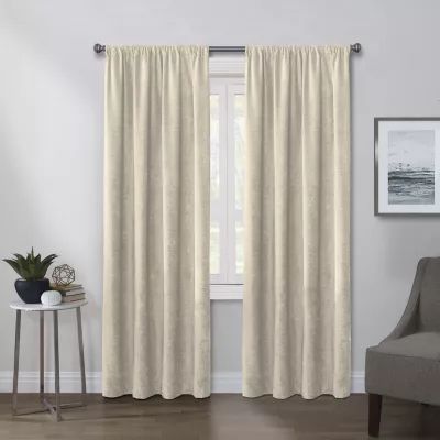 Regal Home Chenille Rod Pocket Light-Filtering Single Curtain Panel