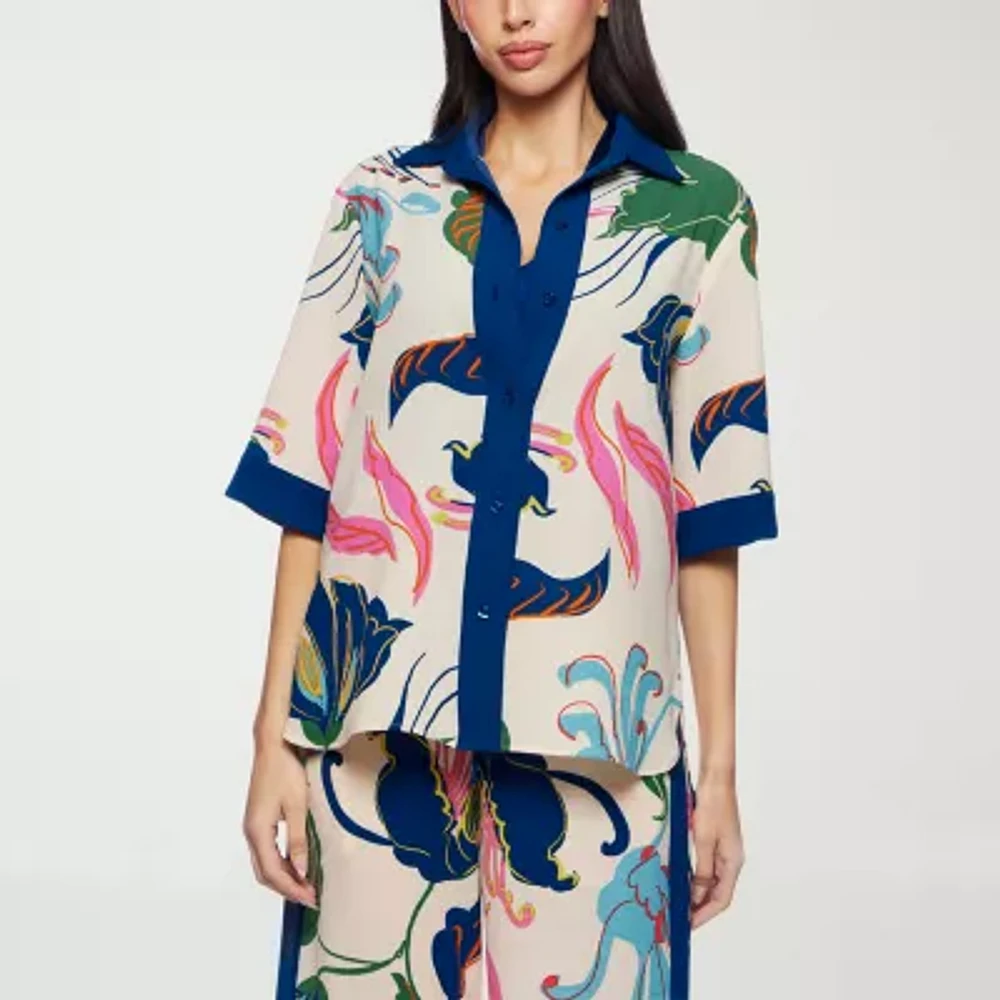 Premier Amour Womens 3/4 Sleeve Blouse