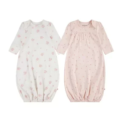 Huggies Baby Girls Crew Neck Long Sleeve 2-pc. Nightgown
