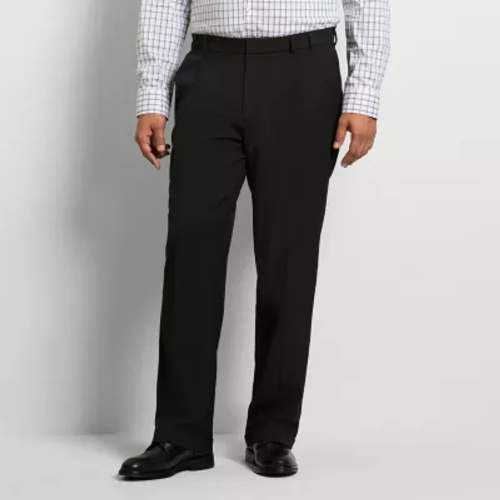 Van Heusen Everyday Defense Stain Shield Mens Straight Fit Big and Tall Pleated Pant