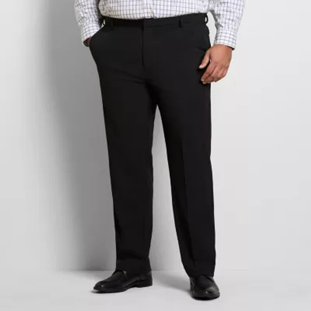 Van Heusen Everyday Defense Stain Shield Mens Straight Fit Big and Tall Flat Front Pant